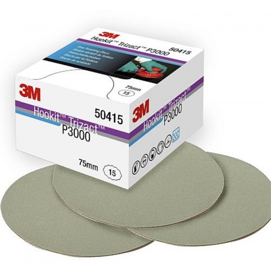 3M 50415 Trizact™ Hookit™ Λειαντικός Δίσκος από Αφρώδες Υλικό P3000 75mm 3M 50415 Trizact™ Hookit™ Λειαντικός Δίσκος από Αφρώδες Υλικό P3000 75mm