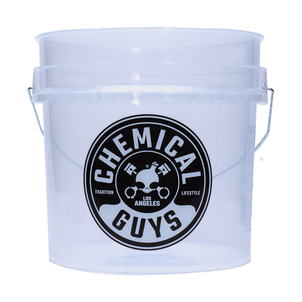 Chemical Guys Κουβάς Πλαστικός Διάφανος Heavy Duty με λογότυπο 17lt