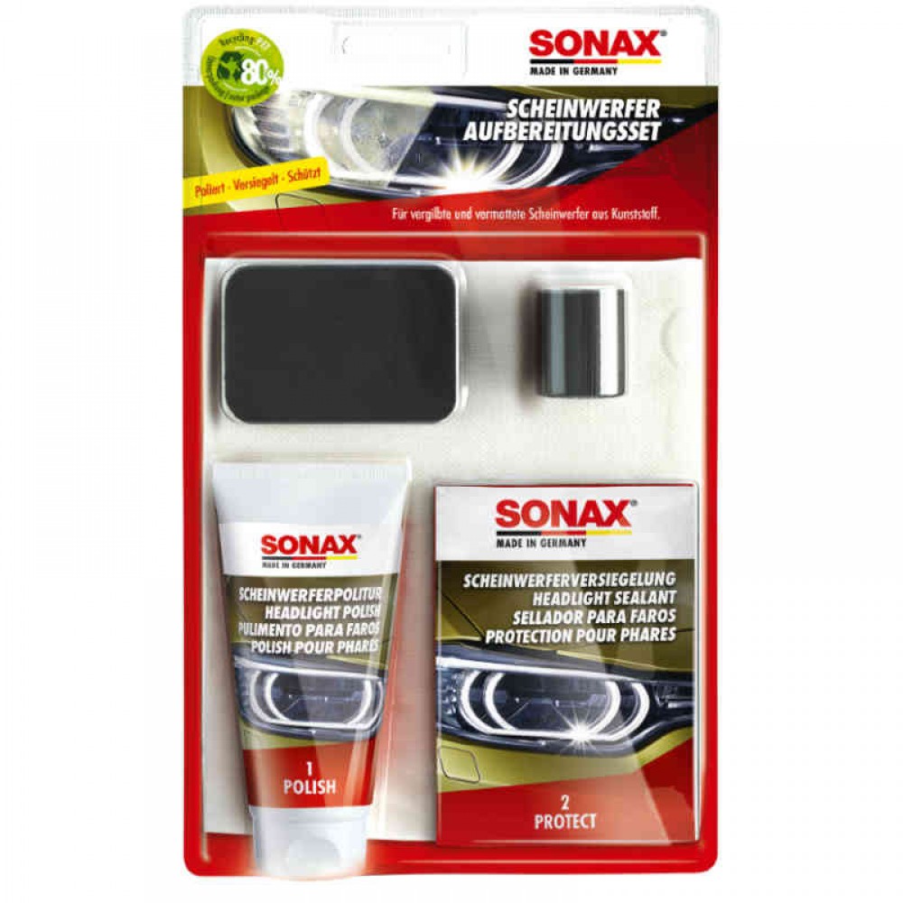 Sonax Σετ Αποκατάστασης & Γυαλίσματος Θαμπωμένων Φαναριών Sonax Σετ Αποκατάστασης & Γυαλίσματος Θαμπωμένων Φαναριών